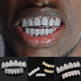 Silver Iced Out Grillz