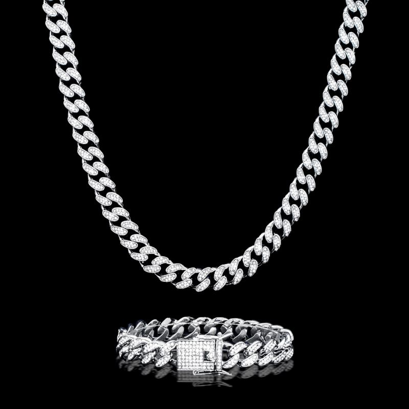 13mm Cuban Chain Silver