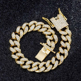 13MM Cuban Bracelet Bileklik GOLD