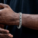 13MM Cuban Bracelet Bileklik Silver