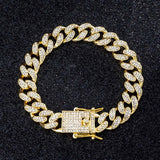 13MM Cuban Bracelet Bileklik GOLD