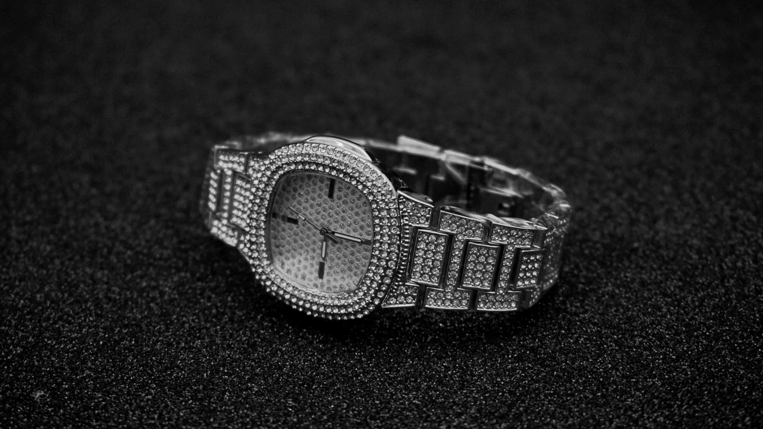 Silver Mini Choppers Iced Out Watch